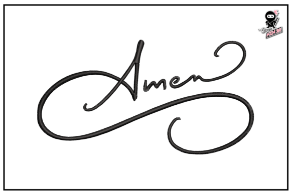Amen - Christian Embroidery, 7 Sizes