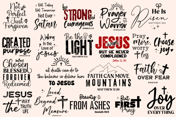 Christian Bible Verse SVG Bundle Faith