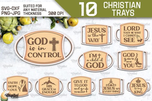 Christian Serving Trays Laser Cut Bundle