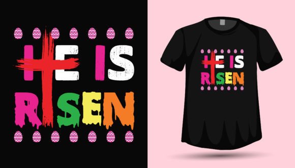 Easter Jesus Risen T Shirt Design Vector Print Templates