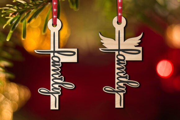 Family Jesus Christ Holy Cross Laser SVG Winter Amp