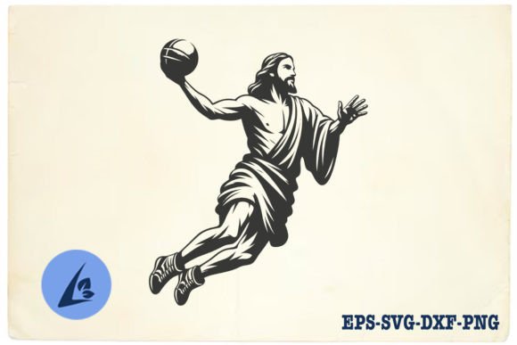 Funny Jesus Basketball SVG Clipart 20 Illustrations