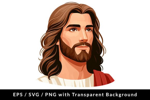 Jesus Christ Clip Art Cartoon SVG EPS Illustrations