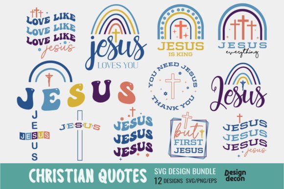 Jesus Christian SVG PNG Bundle for Crafts