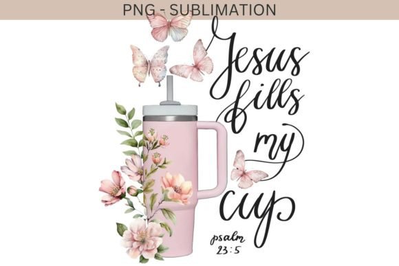 Jesus Fills My Cup - Christian PNG