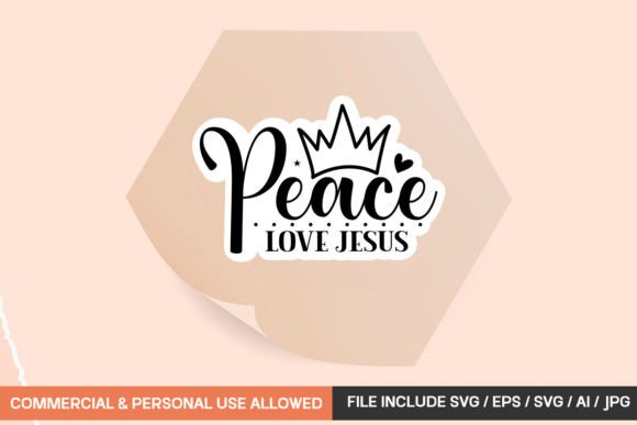 Peace Love Jesus Sticker Design and Crafts