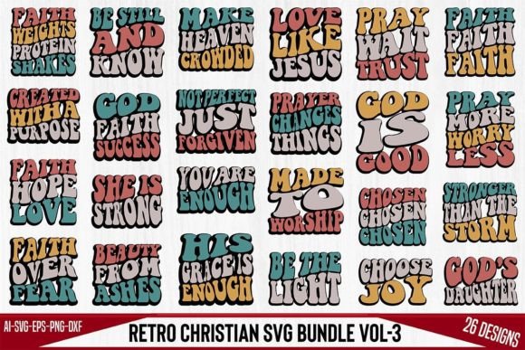 Retro Christian SVG Bundle Vol-3