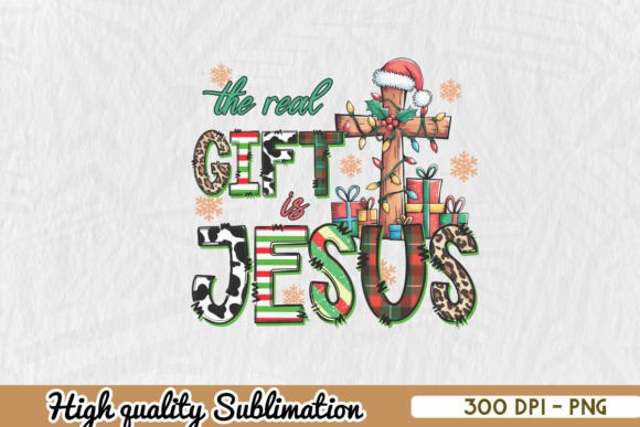 The Real Gift Jesus Christmas PNG & Crafts