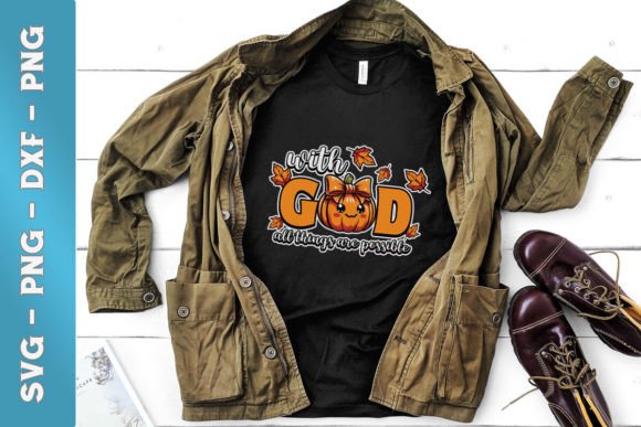 With God All Things Possible Jesus SVG for Crafts